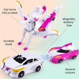 Magnetic Robot Car – Transformable Toy for Kids