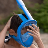 Children's Full Face Snorkel Mask, 180° Visibility with Dry Top System