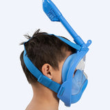 Children's Full Face Snorkel Mask, 180° Visibility with Dry Top System