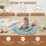 Water mat, sensory toy for tummy time