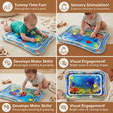 Water mat, sensory toy for tummy time