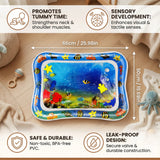 Water mat, sensory toy for tummy time
