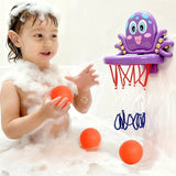 Mini basketball hoop for the bath, animal-themed toy