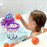 Mini basketball hoop for the bath, animal-themed toy