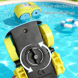 Wind-up Bath Toy Boat, Amphibious Vehicle for Land and Water