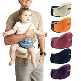 Front baby carrier, adjustable seat with belt
