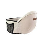Front baby carrier, adjustable seat with belt