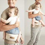 Front baby carrier, adjustable seat with belt