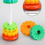 Rotating Assembly Tower, Colorful Building Blocks