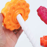 Rotating Assembly Tower, Colorful Building Blocks