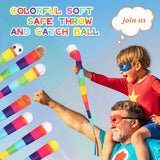 Throw and Catch Ball, Foam Toy with Rainbow Tail for Playgrounds