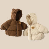 Winter Coat for Children, Bear Pattern Hood