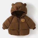 Winter Coat for Kids, Bear Pattern Hood