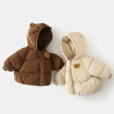 Winter Coat for Children, Bear Pattern Hood