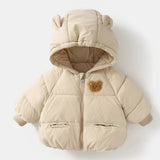Winter Coat for Kids, Bear Pattern Hood