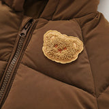 Winter Coat for Kids, Bear Pattern Hood