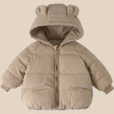 Winter Coat for Girls, Hood with Bear Ears and Elastic Cuffs