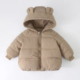 Winter Coat for Girls, Hood with Bear Ears and Elastic Cuffs