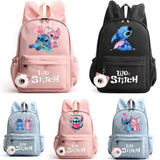 School Backpack with Keychain, Stitch Bag