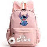 School Backpack with Keychain, Stitch Bag