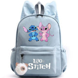 School Backpack with Keychain, Stitch Bag
