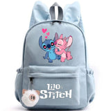 School Backpack with Keychain, Stitch Bag