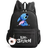 School Backpack with Keychain, Stitch Bag