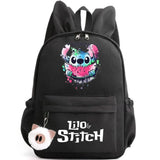 School Backpack with Keychain, Stitch Bag