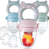 Baby Fruit Feeder, Silicone Teething Ring for Feeding