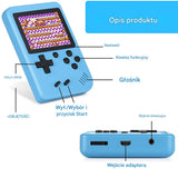 Portable retro game console, console with 400 games