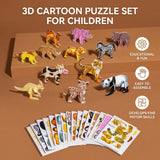 3D Cartoon Puzzle, Construction Toy for Kids