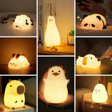 Silicone Night Light, Rechargeable Soft Light Lamp