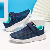 Blue children's sneakers, breathable mesh, lightweight
