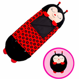 2-in-1 Kids Sleeping Bag with Pillow – Cartoon Print