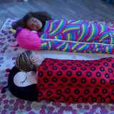 2-in-1 Kids Sleeping Bag with Pillow – Cartoon Print