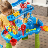 Sand and Water Play Table, 3-Level Sensory Table for Outdoor Play
