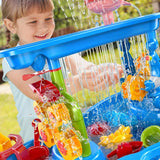 Sand and Water Play Table, 3-Level Sensory Table for Outdoor Play