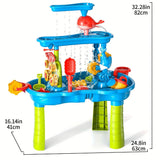 Sand and Water Play Table, 3-Tier Sensory Table for Outdoor Play