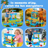 Sand and Water Play Table, 4-Level Outdoor Activity Table