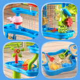 Sand and Water Play Table, 4-Level Outdoor Activity Table