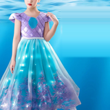 Shimmering Princess Dress, Mermaid Costume with Accessories