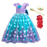 Shimmering Princess Dress, Mermaid Costume with Accessories