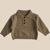 Children's unisex polo sweater with buttons