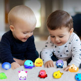 Glow-in-the-Dark Bath Toy Set, Sparkly Floating Sea Animals