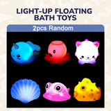 Glow-in-the-Dark Bath Toy Set, Sparkly Floating Sea Animals