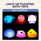 Glowing Bath Toy Set, Sparkling Floating Sea Animals