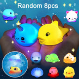 Glowing Bath Toy Set, Sparkling Floating Sea Animals