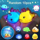 Glowing Bath Toy Set, Sparkling Floating Sea Animals