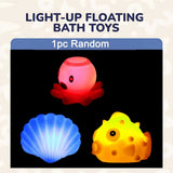 Glowing Bath Toy Set, Sparkling Floating Sea Animals