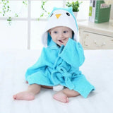 Baby bathrobe, soft and absorbent robe with animal print